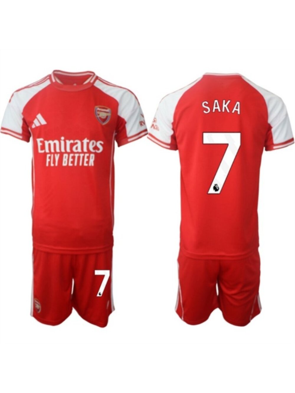Bukayo Saka Red Soccer Jersey Suit